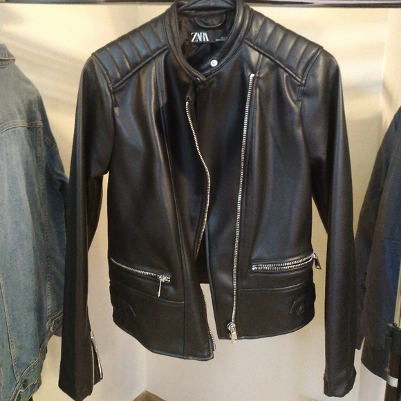 zara womens biker jacket